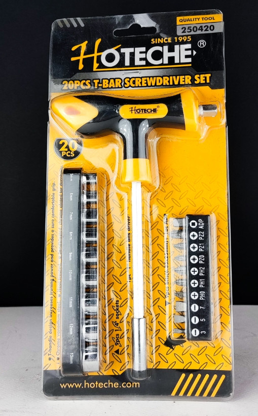 مجموعه 20 عددی بیت پیچ کوشتی و کله بکس - برند اصلی Hoteche هوتچ (250420)