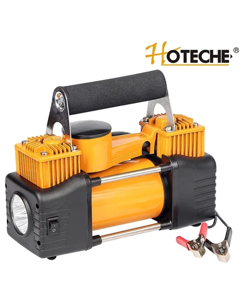 کمپرسور هوا و پمپ باد فندکی دو سیلندر ماشین - برند اصلی Hoteche هوتچ (690005)