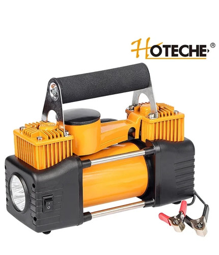 کمپرسور هوا و پمپ باد فندکی دو سیلندر ماشین - برند اصلی Hoteche هوتچ (690005)