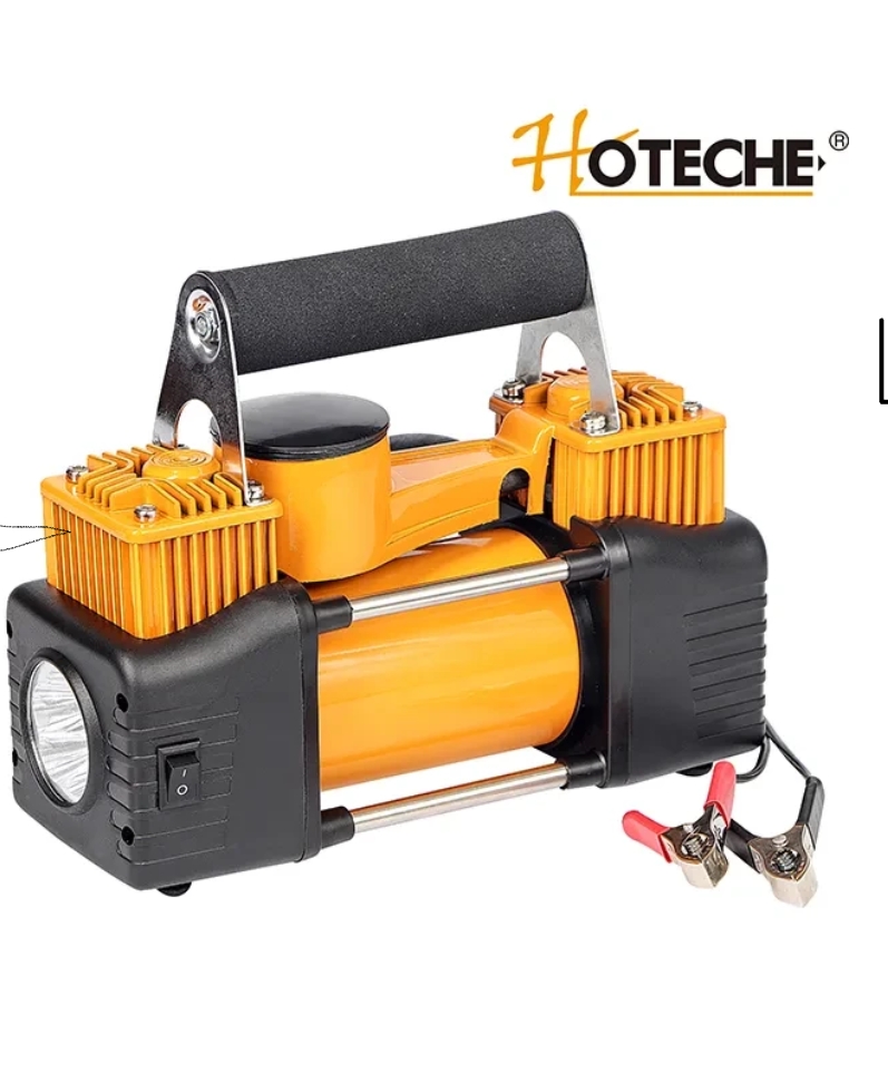 کمپرسور هوا و پمپ باد فندکی دو سیلندر ماشین - برند اصلی Hoteche هوتچ (690005)