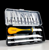 مجموعه 16 عددی تیزبر و کارتر دقیق - فولادی ضد زنگ (مخصوص ظریف و دقیق کاری) - برند اصلی Hoteche هوتچ (311216)