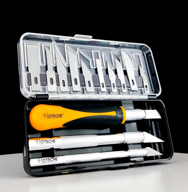 مجموعه 16 عددی تیزبر و کارتر دقیق - فولادی ضد زنگ (مخصوص ظریف و دقیق کاری) - برند اصلی Hoteche هوتچ (311216)