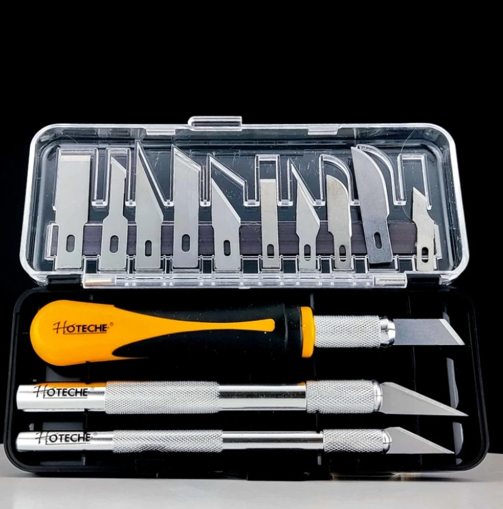 مجموعه 16 عددی تیزبر و کارتر دقیق - فولادی ضد زنگ (مخصوص ظریف و دقیق کاری) - برند اصلی Hoteche هوتچ (311216)