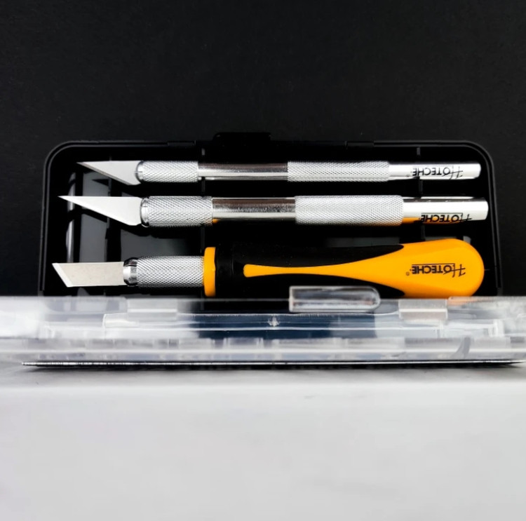 مجموعه 16 عددی تیزبر و کارتر دقیق - فولادی ضد زنگ (مخصوص ظریف و دقیق کاری) - برند اصلی Hoteche هوتچ (311216)