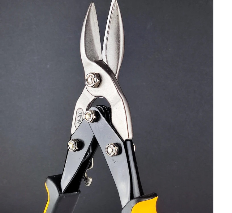 قیچی کناف کاری (کنف) - قیچی حلبی بری - قیچی ورق بری - دماغه مستقیم - برند اصلی Hoteche هوتچ (320102)