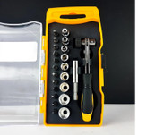 ست کله بکس و بیت پیچ گوشتی و دسته جغجغه 23 عددی سایز 1.4 اینچ - برند اصلی Hoteche هوتچ (250923)