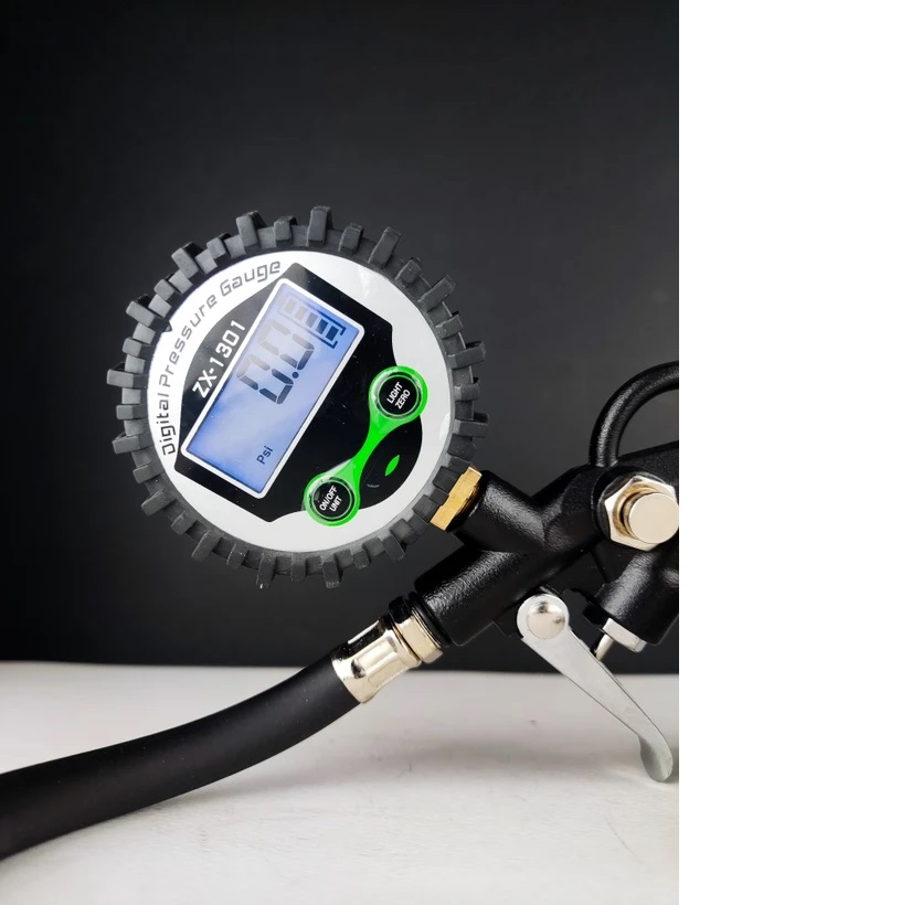 درجه باد کارگاهی دیجیتالی - تفنگ باد گیج دار دیجیتالی - فشار سنج دیجیتالی لاستیک خودرو - برند اصلی Hoteche هوتچ (830044)