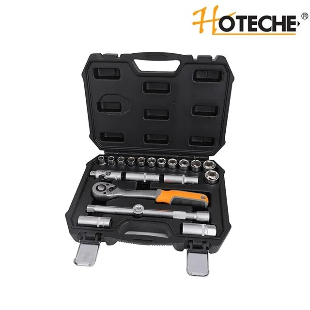 ست کامل بکس و دسته جرجر(جغجغه) 1/2 اینچی فوق صنعتی و حرفه ای - برند اصلی Hoteche هوتچ (202820)