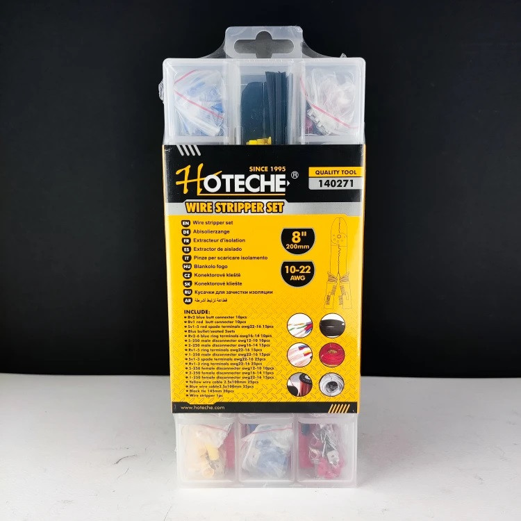 ست 170 عددی سیم لخت کن و سر سیم پرس 8 اینچ 200 میلی متر - برند اصلی Hoteche هوتچ (140271)