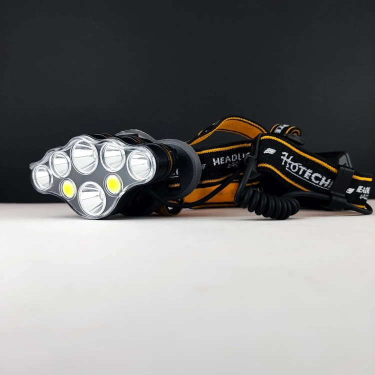 چراغ پیشانی کوهنوردی- 8 لامپ - 4400 میلی آمپری قابل شارژ - برند اصلی Hoteche هوتچ (440007)