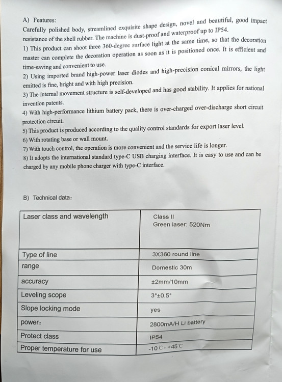 تراز لیزری هوتچ متقاطع کاملاً حرفه ای سه بعدی دارای پایه مگنتی بسیار پر قدرت(12 خط) Hoteche (285007)