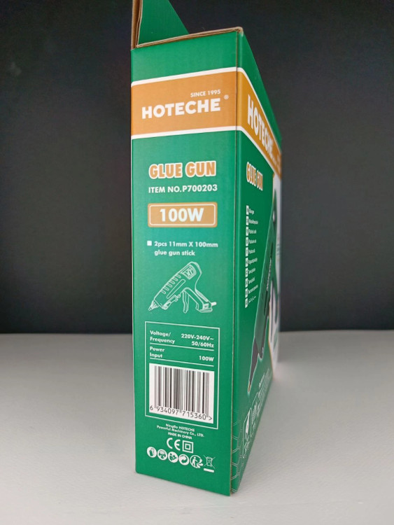 تفنگ و دستگاه چسب حرارتی 100 وات فوق صنعتی - برند اصلی Hoteche هوتچ (700203)