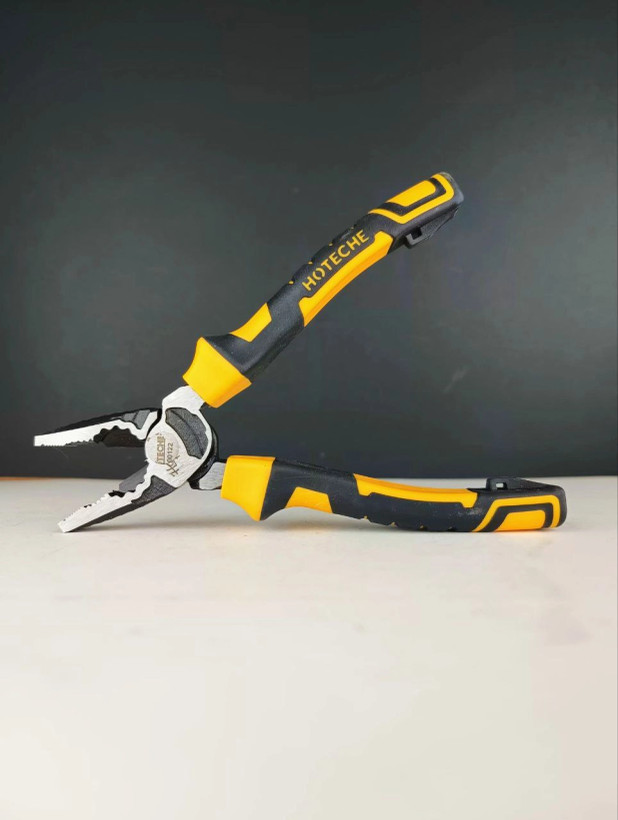 انبر دست فولادی حرارت دیده * 7 * اینچ ضد زنگ و ضد سایش فوق حرفه ای و صنعتی - برند اصلی Hoteche هوتچ (100122)