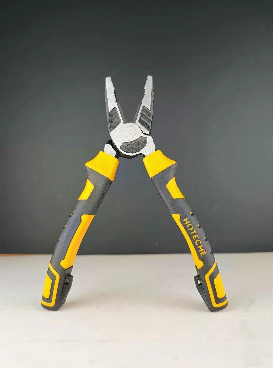 انبر دست فولادی حرارت دیده * 7 * اینچ ضد زنگ و ضد سایش فوق حرفه ای و صنعتی - برند اصلی Hoteche هوتچ (100122)