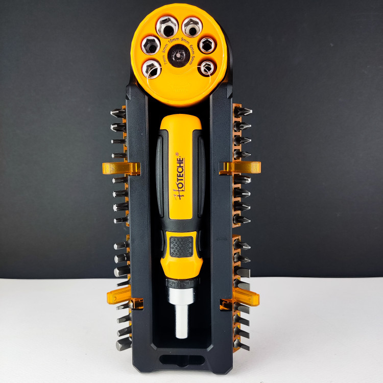 ست کله بکس و بیت پیچ گوشتی و دسته جغجغه 39 عددی 1.4 اینچ - برند اصلی Hoteche هوتچ (250939)