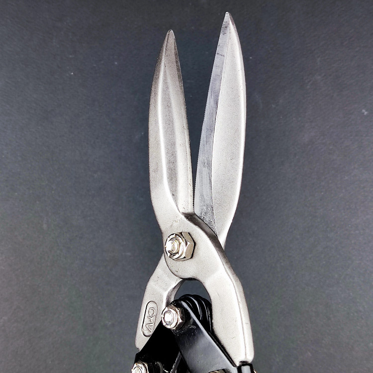 قیچی کنف (کناف) کاری - دماغه دراز - قیچی حلبی بر - قیچی ورق بر - دماغه مستقیم 12 اینچ 300 میل - برند اصلی Hoteche هوتچ (320104)