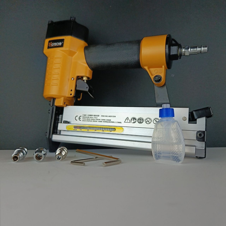 میخ کوب بادی صنعتی -زدن2میخ به صورت همزمان -ضامن آزاد سازی شستی -3 نوع کوبلینگ - بدنه فلزی برند اصلیHotecheهوتچ(831254)