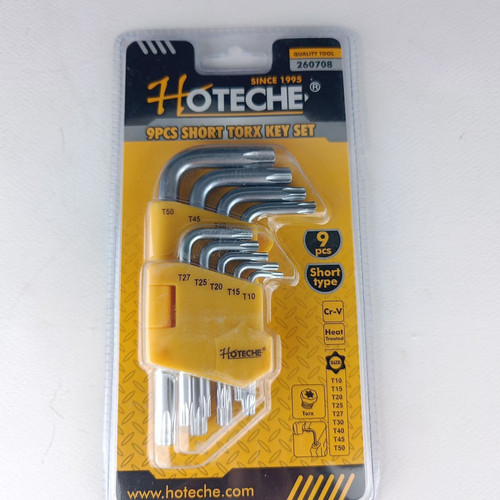 ست 9 عددی آچار ستاره ای دسته کوتاه از سایز 10 تا 50 - برند اصلیHotecheهوتچ(260708)