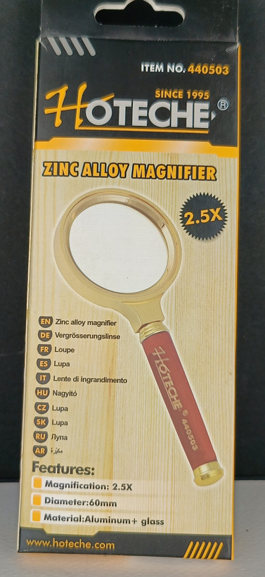 ذره بین فوق صنعتی از جنس آلیاژ روی بزرگنمایی 2.5X قطر 60 میلیمتر برند اصلی هوتچ کد محصول (440503) (قسطی)