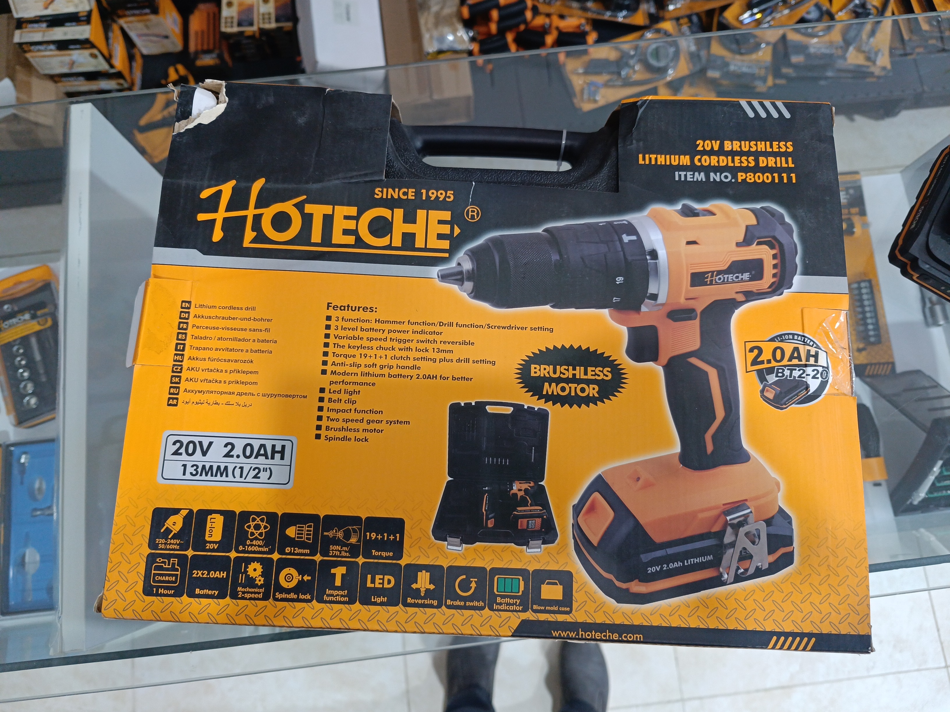 دریل پیچ گوشتی شارژی لیتیومی ۱۸ ولت بدون جعبه دار فوق صنعتی برند اصلی هوتچ کد محصول (800111)