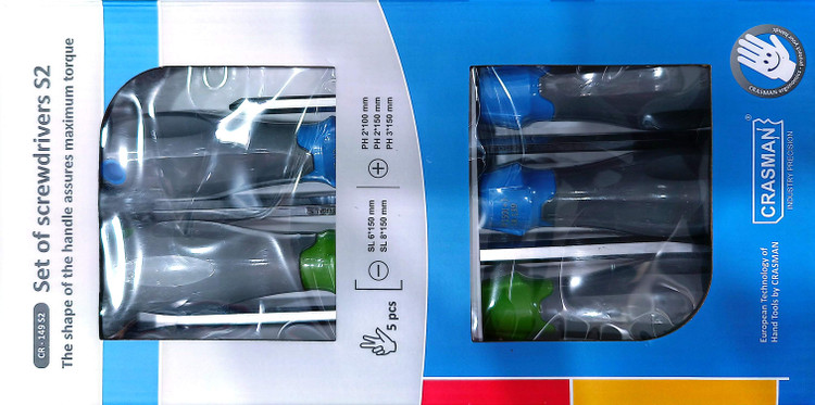 ست پیچگوشتی ۵ عددی ضربه خور فوق صنعتی برند اصلی کراسمن مدل CR-149 S2 (قسطی)