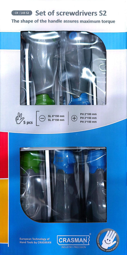 ست پیچگوشتی ۵ عددی ضربه خور فوق صنعتی برند اصلی کراسمن مدل CR-149 S2 (قسطی)
