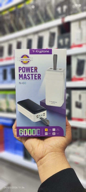 پاوربانک وای کریپتون Y-CRYPTONE 60000mAh – قدرت بینظیر (قسطی)