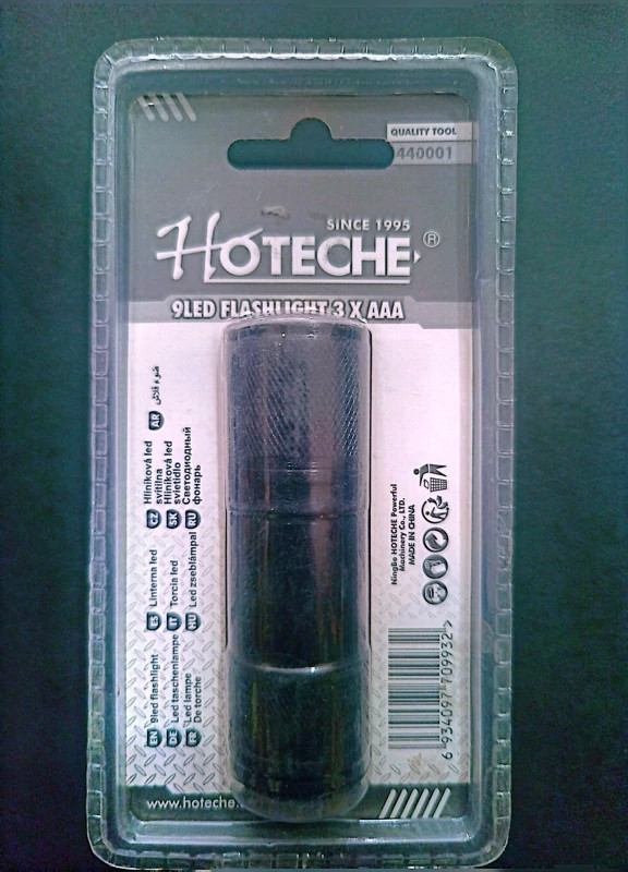 چراغقوه پر قدرت و پر نور 9LED هوتچ (Hoteche) مدل 440001 (قسطی)