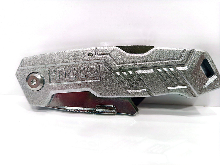 کاتر-تیزبر-چاقوی ذوزالنقه ای فلزی تاشو اینکو INGCO مدل HUK6236 (قسطی)