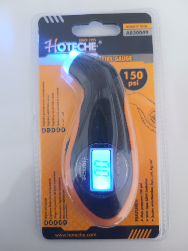 فشار سنج لاستیک درجه باد دیجیتالی- فشار سنج تایر خودرو - 150 Bar - دیجیتالی - برند اصلی Hoteche هوتچ (830049) (قسطی)