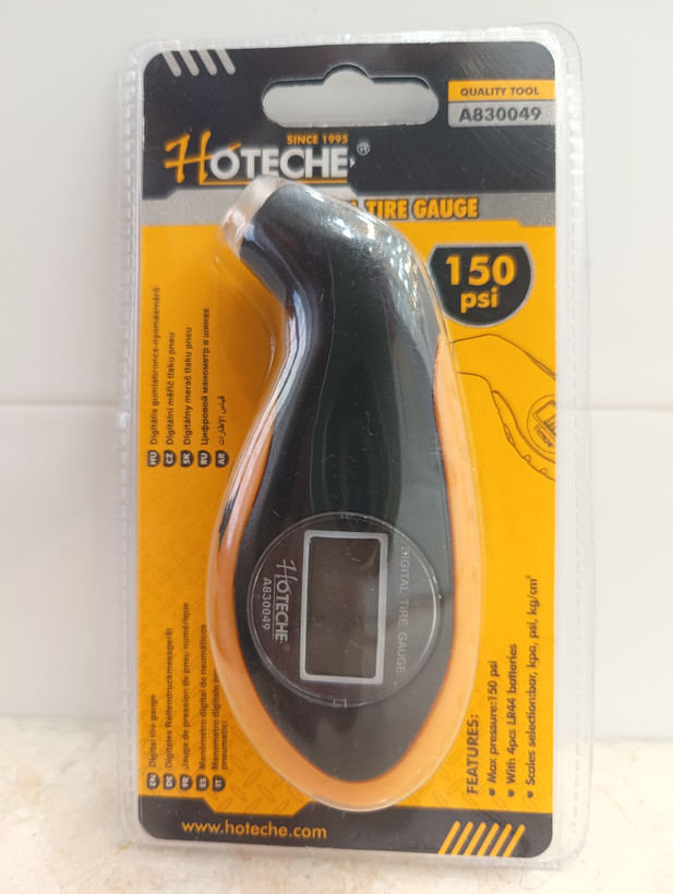 فشار سنج لاستیک درجه باد دیجیتالی- فشار سنج تایر خودرو - 150 Bar - دیجیتالی - برند اصلی Hoteche هوتچ (830049) (قسطی)