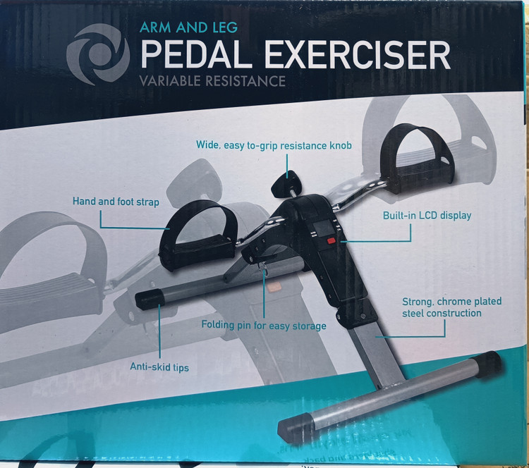 دستگاه پدال ورزشی بازو و پا مینی دوچرخه تاشو خانگی و اداری با مقاومت متغیر و نمایشگر LCD Arm and leg exercise pedal machine, mini folding bike for home and office with variable resistance and LCD display