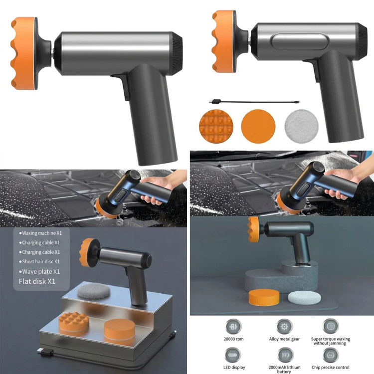 Wireless car polisher and wax machine model LIYANG-02 – 80 watts, 1300 rpm دستگاه پولیش و واکس خودرو بیسیم مدل LIYANG-02 – 80 وات، 1300 دور در دقیقه