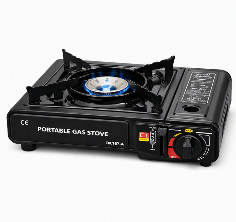 اجاق گاز مسافرتی قابل حمل مدل BK-167-A – همراه مطمئن شما در سفر، کمپ و شرایط اضطراری Portable Camping Gas Stove Household Gas Powered Stove Burner Outdoor Camping Gas