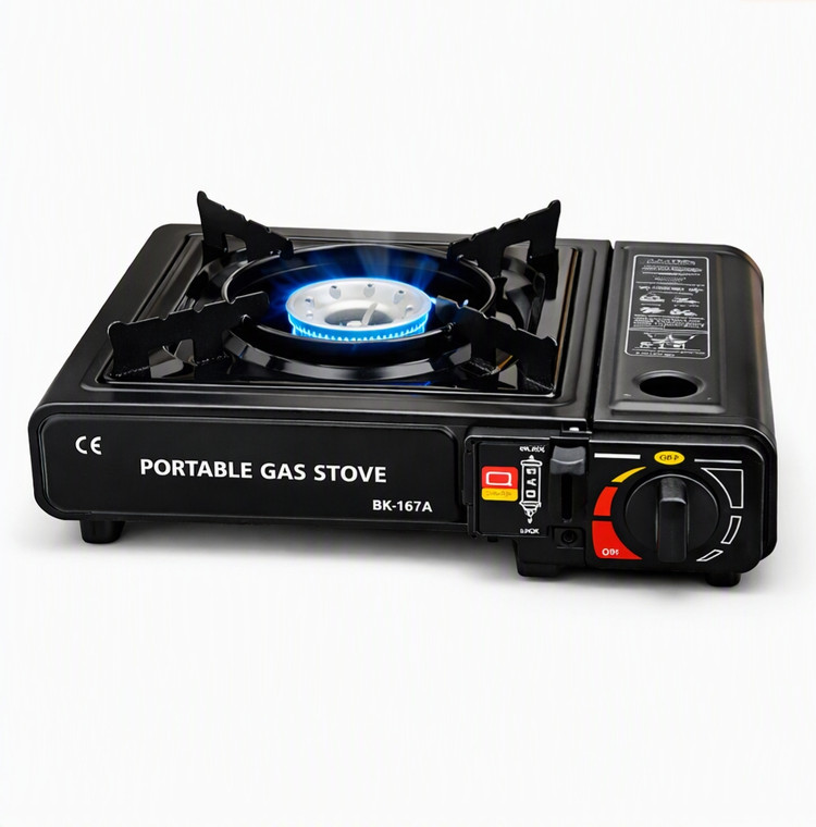 اجاق گاز مسافرتی قابل حمل مدل BK-167-A – همراه مطمئن شما در سفر، کمپ و شرایط اضطراری Portable Camping Gas Stove Household Gas Powered Stove Burner Outdoor Camping Gas