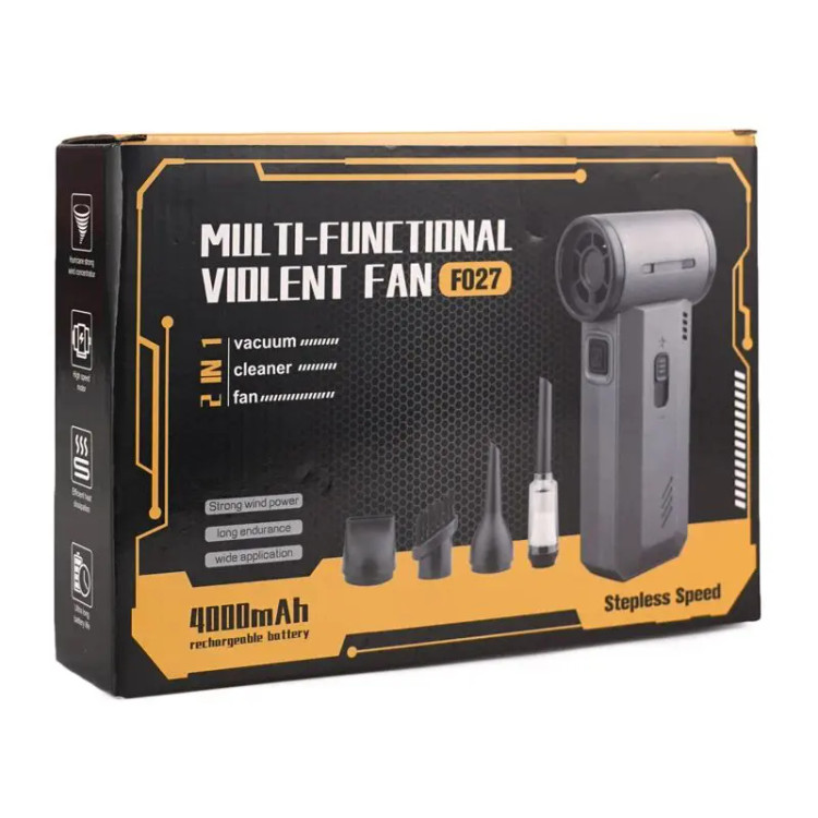مینی جت فن شارژی ویولنت مدل F027 ابزاری بی سیم ، فوقالعاده سبک و همه کاره Violent F027 Rechargeable Mini Jet Fan: A cordless, ultra-lightweight, and versatile tool