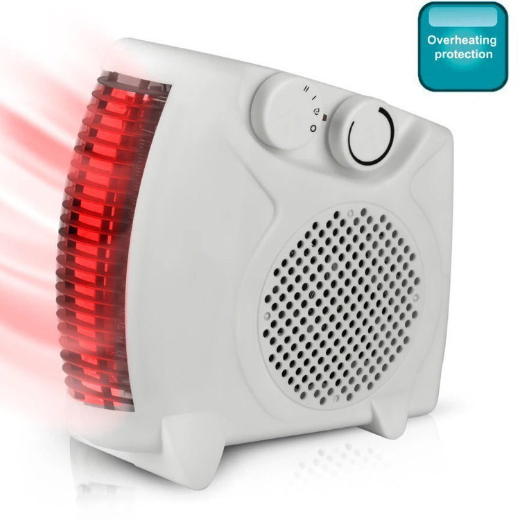 بخاری برقی فندار وارمتی مدل LQ-901 با توان 2000 وات و ترموستات قابل تنظیم و سیستم قطع خودکار Warmty electric fan heater model LQ-901 with 2000 watts of power, adjustable thermostat and automatic shut-off system