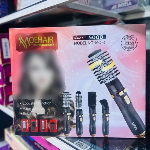 سشوار برس دار چرخشی موهیر MOEHAIR مدل MO-8 – ۴ کاره و فوق حرفهای MOEHAIR Rotating Brush Hair Dryer Model MO-8 – 4-function and ultra-professional