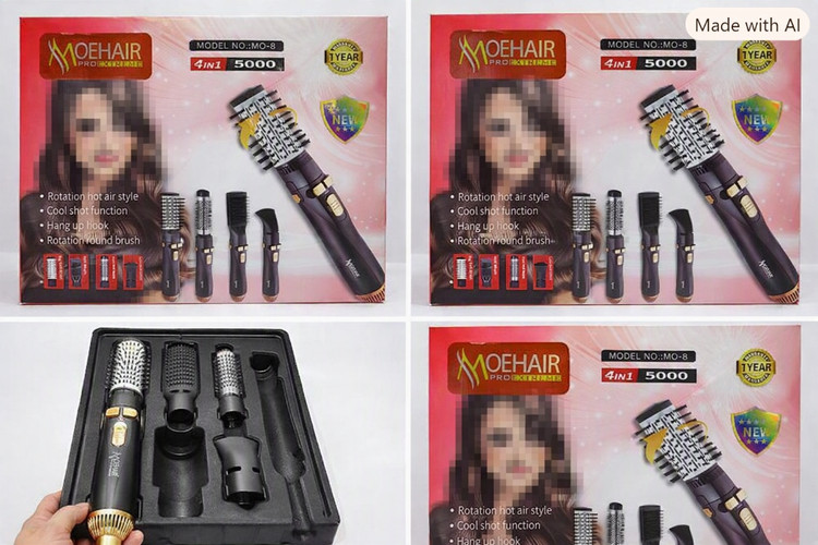 سشوار برس دار چرخشی موهیر MOEHAIR مدل MO-8 – ۴ کاره و فوق حرفهای MOEHAIR Rotating Brush Hair Dryer Model MO-8 – 4-function and ultra-professional