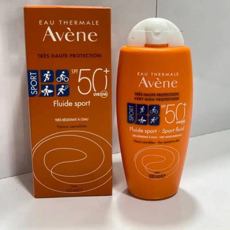 ضدآفتاب ورزشی SPF 50+ مخصوص پوستهای حساس فلوئید صورت و بدن بسیار مقاوم در برابر آب و عرق Sports sunscreen SPF 50+ for sensitive skin. Face and body fluid, highly resistant to water and sweat