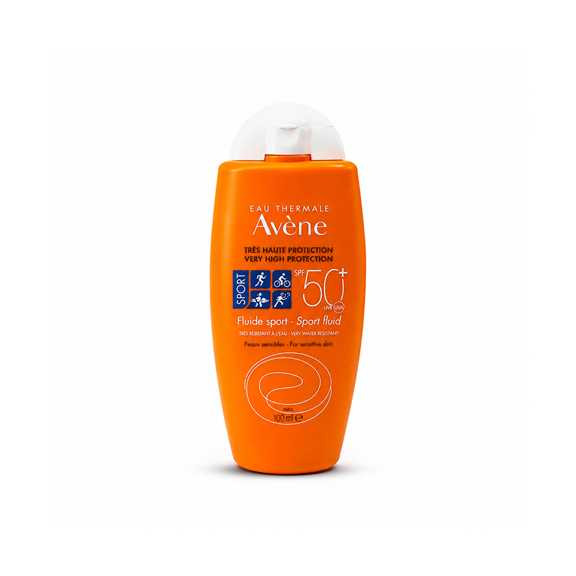ضدآفتاب ورزشی SPF 50+ مخصوص پوستهای حساس فلوئید صورت و بدن بسیار مقاوم در برابر آب و عرق Sports sunscreen SPF 50+ for sensitive skin. Face and body fluid, highly resistant to water and sweat