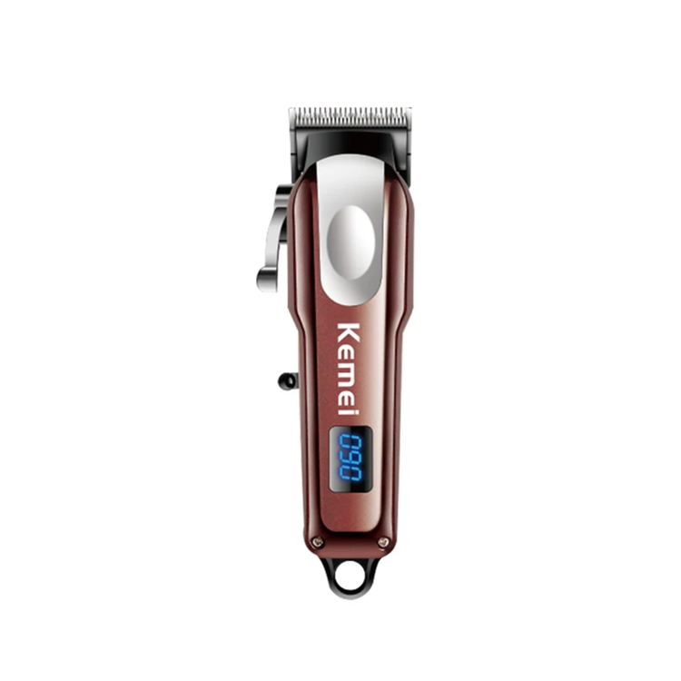 ماشین اصلاح مو و ریش کیمی مدل Kemei KM-233 با نمایشگر LCD و شارژ USB Kemei KM-233 hair and beard trimmer with LCD display and USB charging