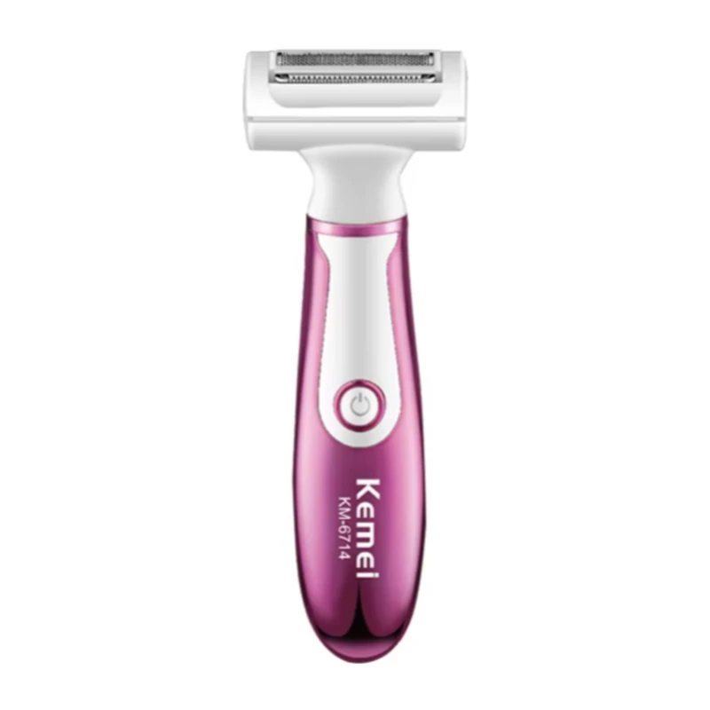 ست اصلاح و شیور ۴ کاره بانوان کیمی مدل KM-6714 (شارژی / ضدآب)  Kimi 4-function women's shaving and shaver set, model KM-6714 (rechargeable / waterproof)
